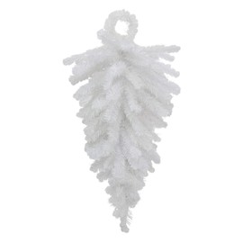 Northlight 34" White Pine Artificial Teardrop Christmas Swag - Unlit
