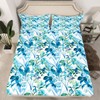 Spring Green Leaves Bed Sheet Set Twin,Tropical Palm Leaves Botanical