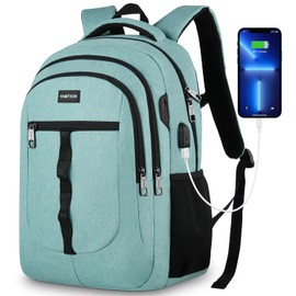 YAMTION School Bag Men and Women, Unisex School Backpack Girls Teenagers for Boys Laptop Backpack with USB for Study, University, School, Work, Office