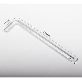 Grekywin 10mm Ball End Hex Key Allen Wrench, Long Arm 224mm, 10mm Truss Rod for Household DIY, Professional Machine Repairing