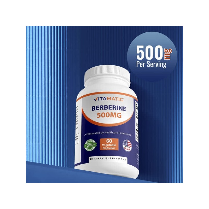Vitamatic, Berberine, 500mg, 60 Veg Capsules / Vitamatic (비타매틱), 베르베린,