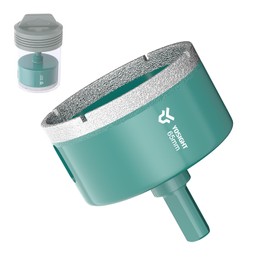 2-4/7 Inch Diamond Hole Saw - 65 mm Triangle Shank Diamond Core Drill Bit for Cordless Drill & Drill Press, Dry/Wet Hole Opener, Ideal for Tile Granite Marble Glass Ceramic Brick Stone