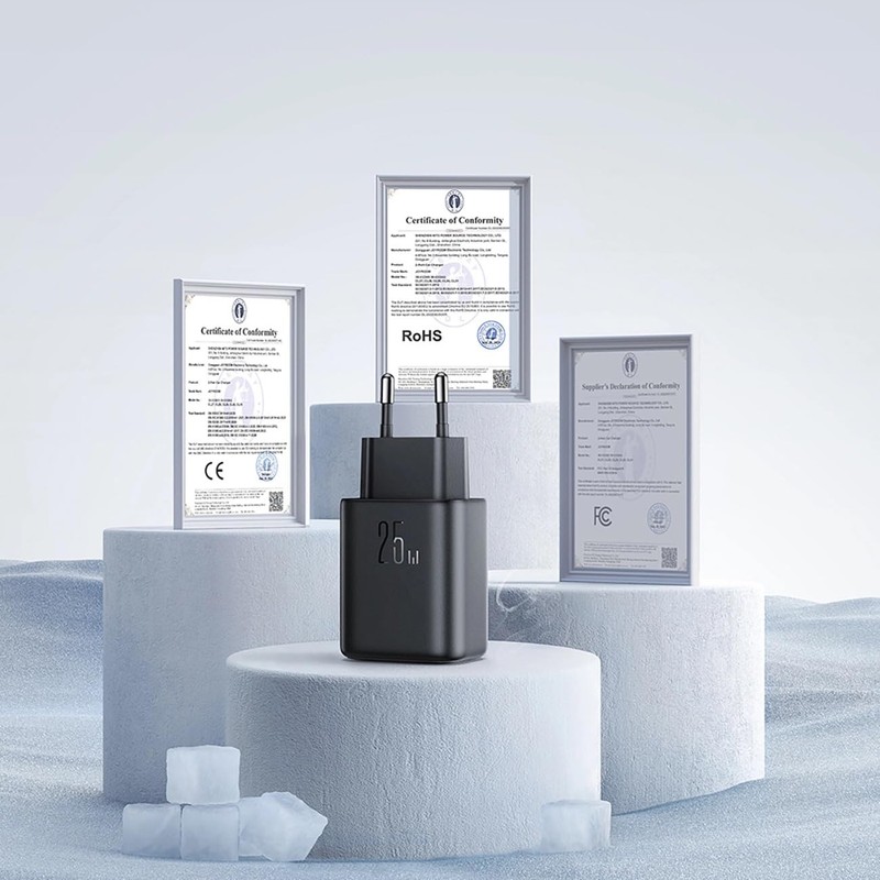 Joyroom JR-TCF23 USB-C Ladegerät, 25W, SFC/PPS/PD Schnellladung, Schwarz