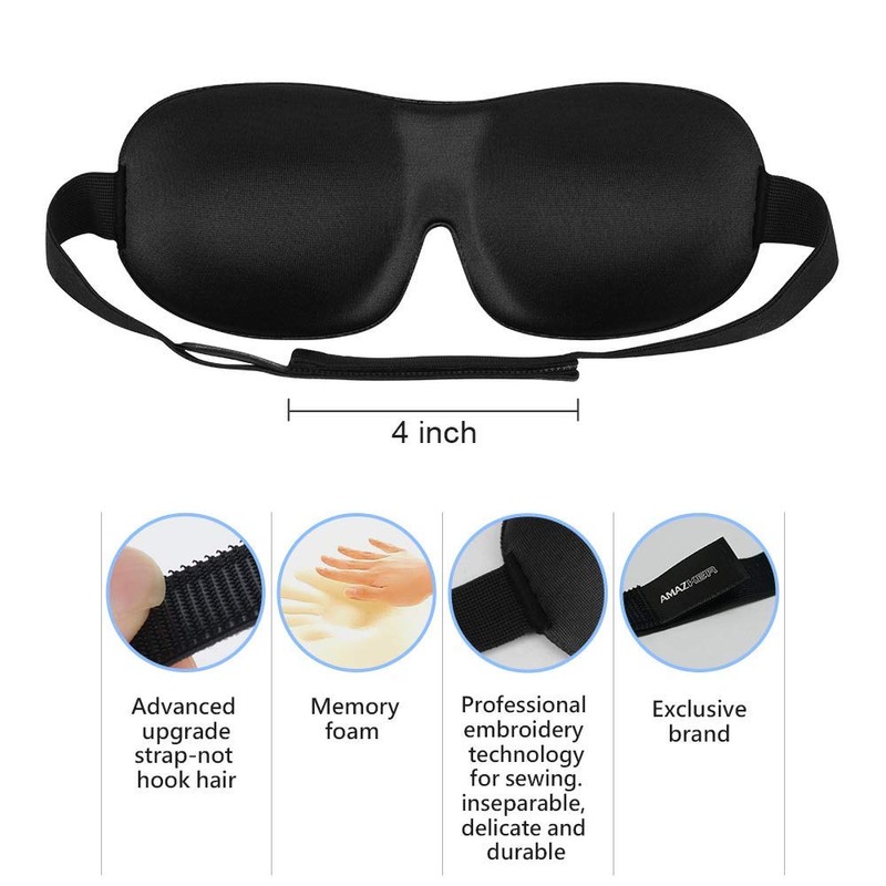 AMAZKER Máscara para Dormir Invisible Alar Deep Orbit 3D, Ultraligera