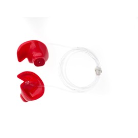Medium Small – Vented Doc’s Proplugs – Red – LEASHED – Reusable Earplugs for Surfing, Swimming, Diving & Water Sports | Blocks Cold Water & Wind | Helps Equalize Pressure | Made in USA