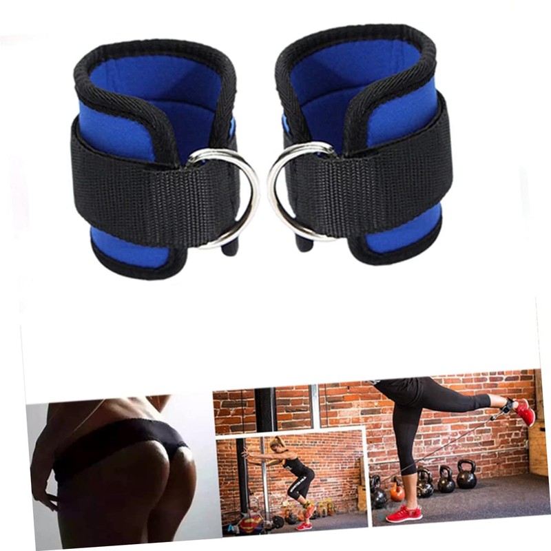 BIUDECO Fitness Ankle Straps Set 2pcs D-Ring Ankle Calfs Band
