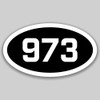 DHDM 973 Area Code Sticker New Jersey Newark Belleville Bloomfield