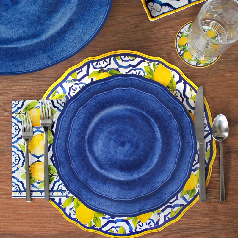 Le Cadeaux Luxury Melamine Dinner Plate 11 inch, Set of