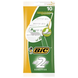 BIC Twin Easy Sensitive Disposable Men's Razors - Pouch of 10 Razors