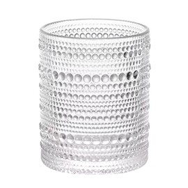 CAZAGA 10 oz Toothbrush Holders for Bathrooms, Glass Clear Tooth Brushing Dispenser, Small Tooth Brush Organizer for Vanity Countertop, Toothpaste Storage Stand, Tumbler Cup for Makeup Brushes