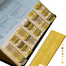 Saintilway Productions - Bible Tabs Premium Tear Resistant Bible Tabs – Easy to Apply, Laminated for Durability – Old & New Testament – Perfect for All Bibles - for Women and Men (Gold Metallic)