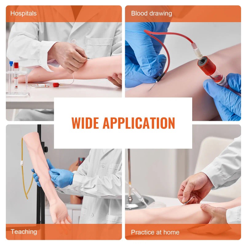 High Simulation IV Practice Arm Kit with Carrying Bag Phlebotomy