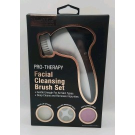 NuvoMed Pro-Therapy Facial Cleaning Brush Set Makeup Massaging & Exfoliating