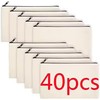 Blank Canvas Zipper Pouches for DIY Crafts, 8.27 × 4.72