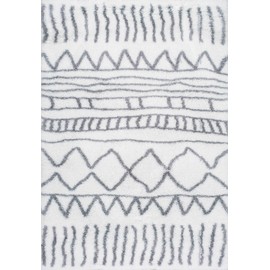 nuLOOM Renata Moroccan Shag Area Rug, 3' 3" x 5', Grey