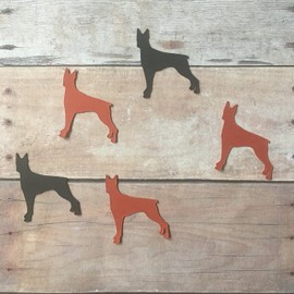 Doberman Confetti, Animal Decorations, Dog Party Supplies, Pet Theme, Doberman Cut Outs, Dog Party Supplies, Table Scatter, Dog Cut Out