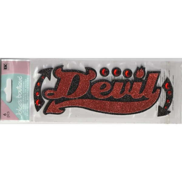 Jolee's Boutique Vintage Jolee's Title Waves DEVIL Glitter/Gem 3-D stickers