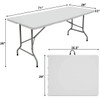 WePurchase 6ft Portable Plastic Folding Table, White