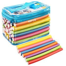 AIDUCHO 42 Pieces Twist Flex Bars Soft Foam Curler Set Magic Curly Hair Styling Tool for Natural and Beautiful Curls