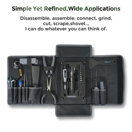 Creality 3D Printer Tool kit, 74 Pcs 3D Printer Accessories for 3D Printer Tool Wrap Kit Pro Contain Nozzle Cleaners, Multi-Functional Screwdrivers and Wrenches, Deburring Tools and Storage Bag