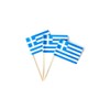 Greece Flag Greek Small Toothpick Mini Stick Flags Decorations (100