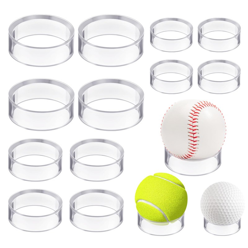 ElevateTech 15 Pcs Clear Sphere Display Stand, Plastic Sphere Stands