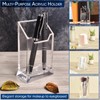Home-X Acrylic Pen Holder – Multipurpose Clear Acrylic Makeup Brush
