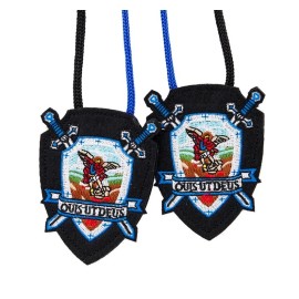 St. Michael Deluxe Woven Scapular Large size Escapulario San Miguel Grande