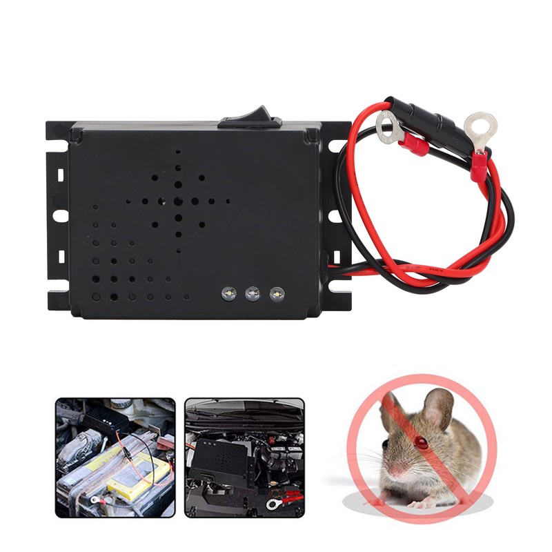 Car Mouse Repeller Ultrasonic Strong Strobe Light Car Electronic Mice