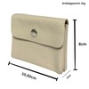 Women's Small Leather Wallet with Coin Compartment and Button Mini