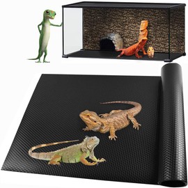 ZGDYUI Bearded Dragon Tank Accessories, Reptile Mat, Reptile Terrarium Substrate Liner for Leopard Gecko, Lizard, Snake, Tortoise,Reptile Substrate Floor, Leopard Gecko Tank Liner Mat (18"X 79")
