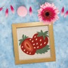 FREEBLOSS 9.4 x 9.4 inch Strawberry Punch Needle Starter Kits.