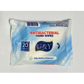 G&Y  Lot of 12 Packs  Hand Wipes 20  count