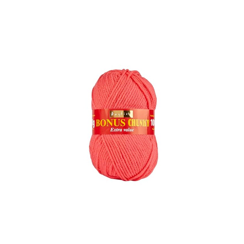 Hayfield Bonus Chunky, Bright Coral (578), 100g by Sirdar