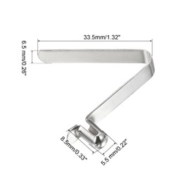 PATIKIL 8.5x5.5mm Kayak Paddle Snaps, 5 Pack Pole Push Button Spring Clips Steel Hollow Button Locking Tube Single Pin for Camping Awning Tent Pole