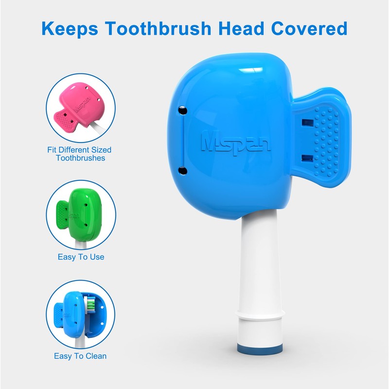 Mspan Toothbrush Head Cover Cap: Tooth Brush Travel Case Protector