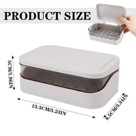 DOERDO Soap Box with Removable Drainer and Lid, Portable Soap Dish Plastic Soap Case Holde for Bathroom, Shower
