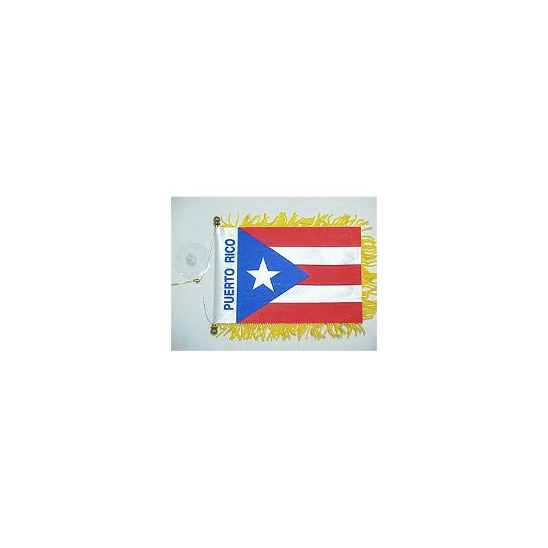 Puerto Rico Country Flag Mini Fringed Banner to Hang on