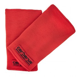 CERBERUS Strength Three Layer Elbow Wraps (L), Red