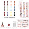 FREEBLOSS 6 Set Phonetic Symbol Cross Stitch Bookmark Kits DIY