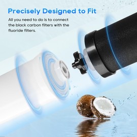 Gravity Water Filter Replacement,for Berkey® Black Carbon (BB9-2®) Purification Elements and Fluoride Filters K5366 (PF-2®) Combo Pack,Compatible with Berkey® Filtration System,Enjoy healthier water.