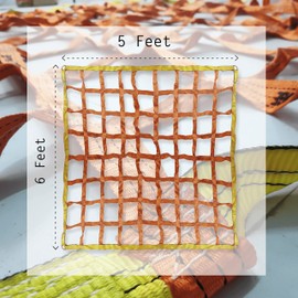 FERRETERRO Truck Cargo net for Pickup Truck Bed Heavy Duty Lifting net for Trailer Pickup Cargo net for SUV, Trucks & Trailers Cargo - 4 Metal Ring Strap (5' x 6')
