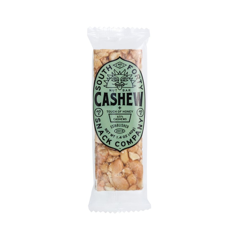 South 40 Snacks Crunchy Cashew Bar, Just 4 Ingredients, Touch