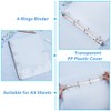 SUPERFINDINGS 2PCS Clear A4 Notebook Binder PVC Plastic Binder Covers