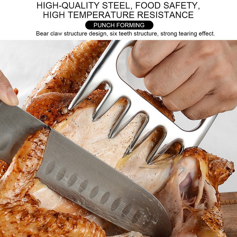 Stainless Steel Meat Divider Bear Claw Shaped Turkey Cutter Splitter