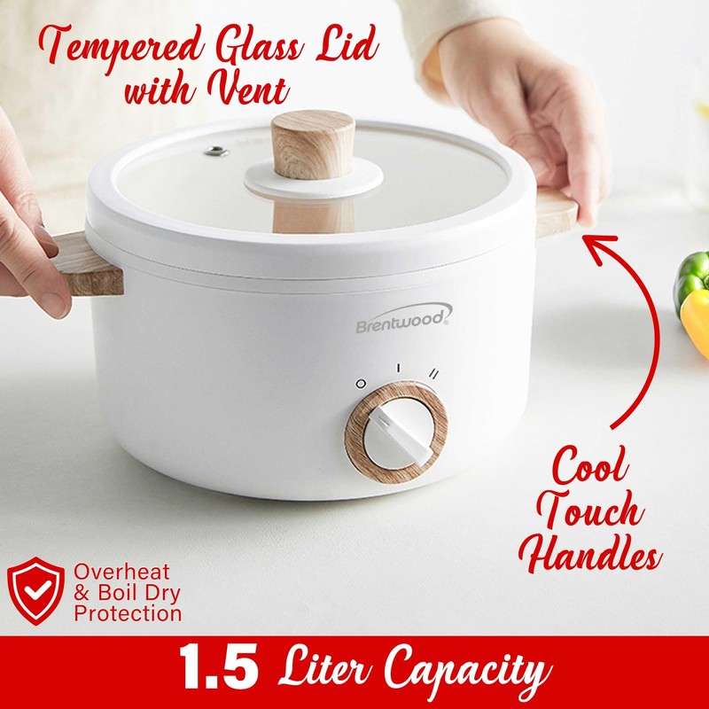 Brentwood Multi-Function Electric Hot Pot Cooker and Food Steamer with