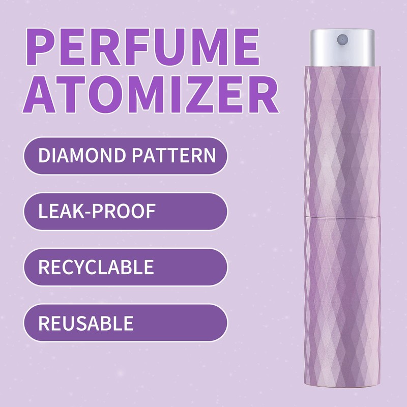 Tekson 8ML Perfume Atomizer Travel (3 PCS), Refillable Cologne Containers,