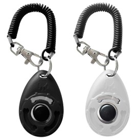 IRYNA Dog Clicker 2 Pack Clickers for Dog Training, Dog Clicker Training with Wrist Strap, Puppy Clicker Training Kit, Dog Training Clickers, Pet Clicker Pet Trainer