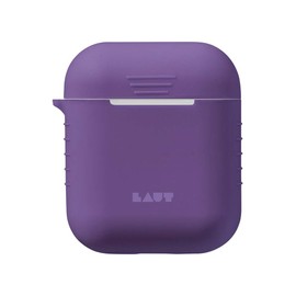 LAUT - Funda de Carga POD para AirPods  Protector Delgado  Goma de Silicona  Fácil Agarre  Antiarañazos (Violeta)                                     