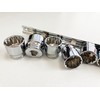 17 Pc 3/8" 12 Sided Shallow CRV Sockets on Rail